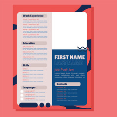 Professional CV resume template design