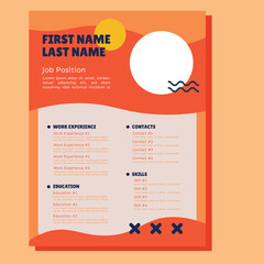 Professional CV resume template design