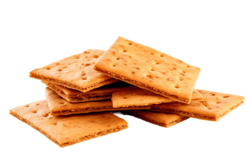 Isolated Crackers on Transparent Background, AI