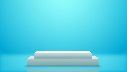 Realistic 3d cylinder pedestal podium. Pastel minimal scene. Stage for showcase, Product display