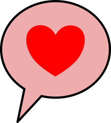 heart with speech bubble