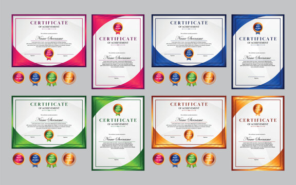 modern simple certificate collection vector