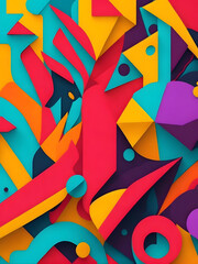 Abstract background with Dynamic Shapes. Captivating Artistic Expression