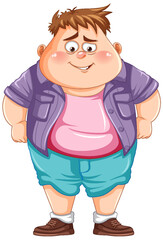Fat boy cartoon character