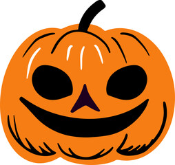 doodles halloween elements ghost ghost pumpkin vector illustration