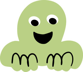 doodles halloween elements ghost ghost pumpkin vector illustration