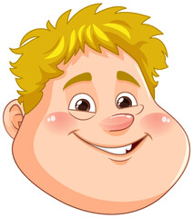 Happy chubby boy face