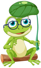 Green Frog Wearing Glasses