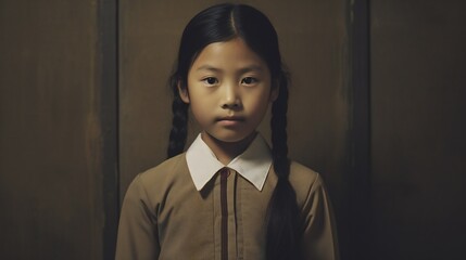 Asian girls portrait. Generative ai art