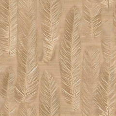 Seamless pattern with gentle feather texture. Simple soft wallpaper design. Home decor fashion textile. AI illustration.