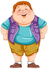 Fat boy cartoon character