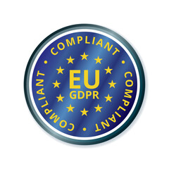 EU GDPR Compliant label illustration