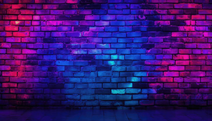 Plakat Art in Technicolor Unveiling the Power of Thick Paint Layers on Neon Brick Walls