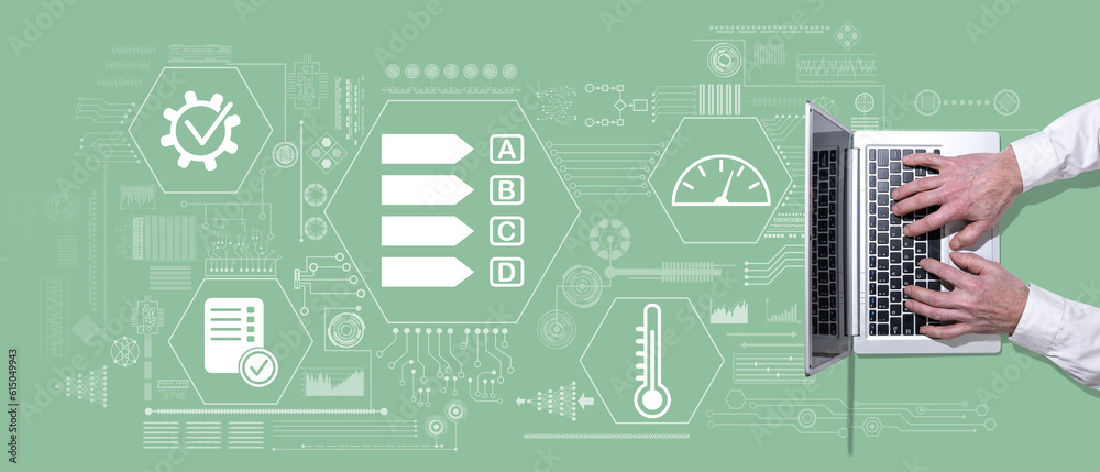 Wall mural concept of assessment