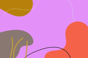 Flat abstract doodle background