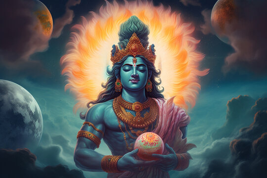 Lord Vishnu - Hindu God Wallpaper Download | MobCup