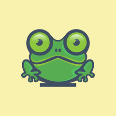 frog icon vector. Animal icon button, vector, sign, symbol, logo, illustration, editable stroke, flat design style.