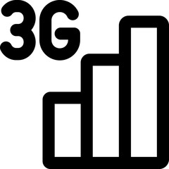 Signal 3G Related Vector Line Icon Simple. Editable stroke. 32 pixel