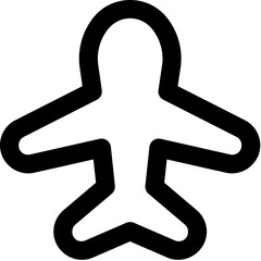 aiplane on Related Vector Line Icon Simple. Editable stroke. 32 pixel