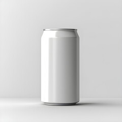 blank aluminum white can. 3d rendering.