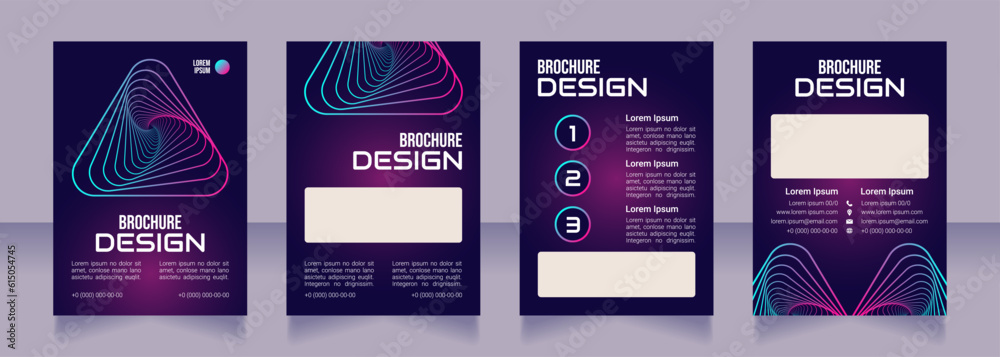 Wall mural digital transformation blank brochure design. template set with copy space for text. premade corpora