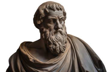 Illustration of the sculpture of Plato. The Greek philosopher. Plato is a central figure in the history of Ancient Greek philosophy.