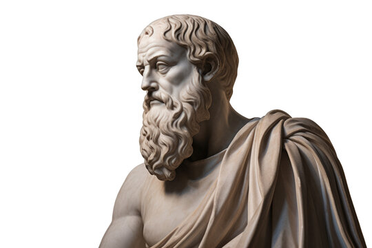 Illustration of the sculpture of Plato. The Greek philosopher. Plato is a central figure in the history of Ancient Greek philosophy.