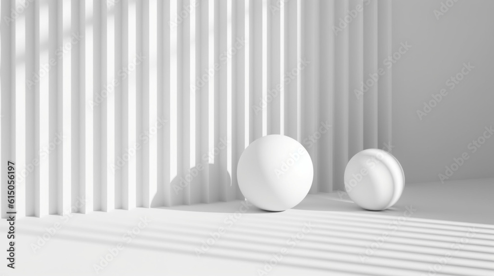 Poster white background abstract with shadow and light. product display podium generative ai.