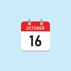 October 16 Concept Design. Vector Illustration.	