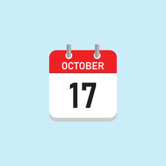 October 17 Concept Design. Vector Illustration.	