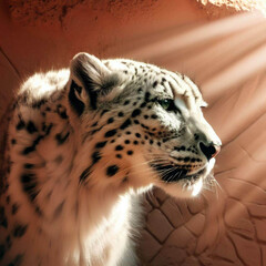 Obraz premium Terracota snow Leopard
