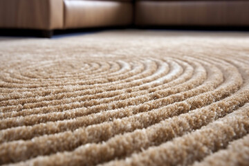 Fototapeta na wymiar Plush and luxurious carpet floor in a neutral shade Generative AI