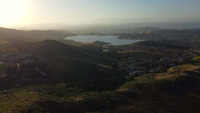 Aerial View of Bard Lake, Simi Valley, California