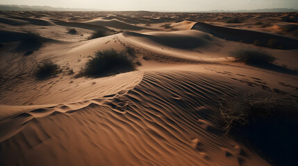 Fototapeta na wymiar Desert landscape. Generative AI
