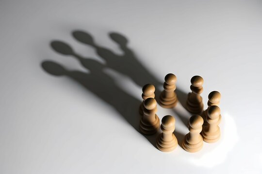 Pawn with King Shadow, Together we are string, Unity, Strength, togetherness, Friendship, Dys