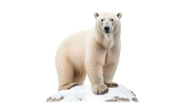 Polar bear on a white background. Generative AI.