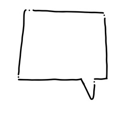 Minimal Doodle line Speech Bubble