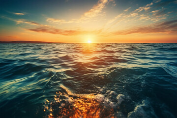 Fototapeta na wymiar sunset view on the sea