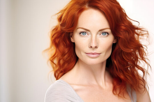 Image of mature woman with redhead hair