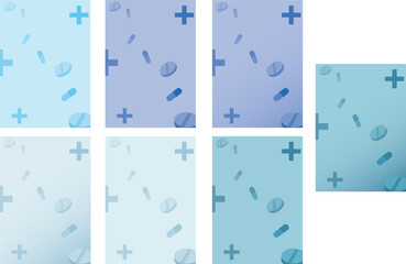 pattern with medical cross pills and pills vector