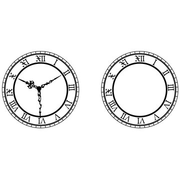 wall clock svg, clock svg, clock logo svg,  illustration of a clock, mechanical watch time, Modern Wall Clock, Alarm Clocks, Roman Numeral Clock Svg, Vintage wall clock, Vectors & Illustrations