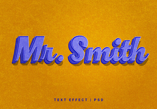 Vintage 3D Text Effect