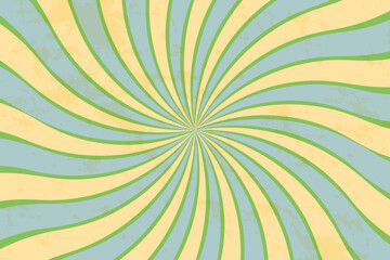 Sun rays background, psychedelic wavy retro 60s 70s design. Fun hippie background. Vector wallpaper templates. Circus poster template.