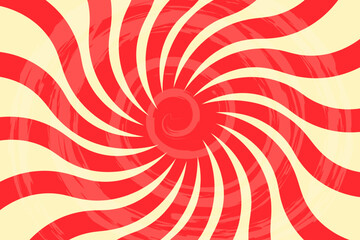 Retro background sun rays or spiral in the center, Candy pattern background, Vector illustration.