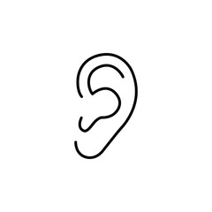 ear icon, symbol, vector, sign