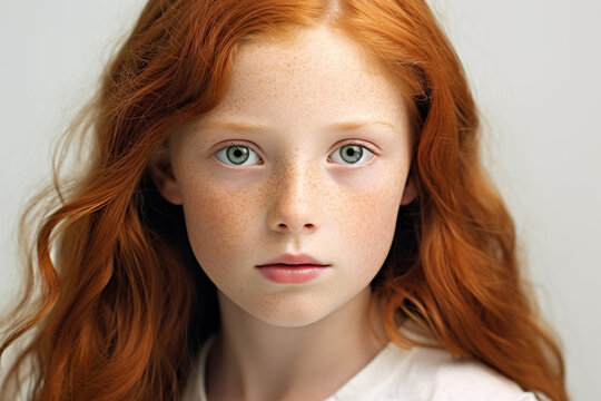 Image of baby kid girl with redhead