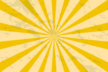 Sun rays background, psychedelic retro 60s 70s design. Fun hippie background. Vector wallpaper templates. Circus poster template.