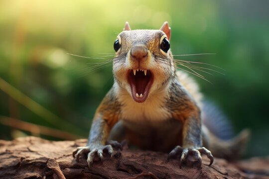 Scary squirrels with gritted teeth. The dangers of rabies and bites from wild animals
