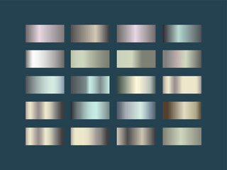 Silver Gradient palette swatches palette set design	