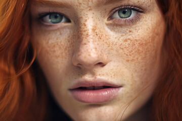 Image of young attractive woman with redhead